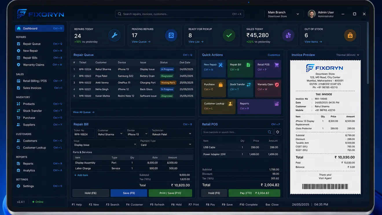 FIXORYN desktop software